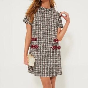 NEW Tuckernuck Winterberry Sequin Tweed Jackie Sheath Dress-Women’s S-Christmas